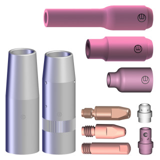 Components and consumables for torches and plasma torches