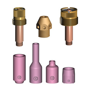 Components and consumables for TIG torches
