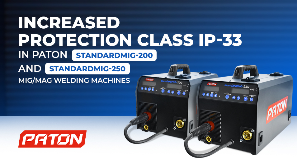 Increased protection class IP-33 in PATON StandardMIG-200 and StandardMIG-250 MIG/MAG welding machines