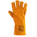 Welder's gaiters 35 cm orange leather with lining Standard, BLUETOOLS