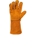 Welder's gaiters 35 cm orange leather with lining Standard, BLUETOOLS