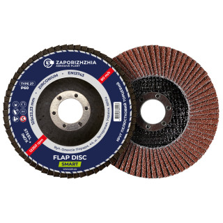 Flap disc grinding wheel type 27 125x22.23 mm ZrCorund P60