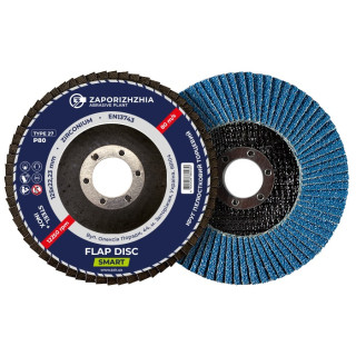 Flap disc grinding wheel type 27 125x22.23 mm ZrCorund P80