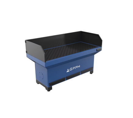 Шліфувально-зварювальний стіл (основа) з захисними екранами 1870×770 мм, отвори Ø28 мм, сітка 100×100 мм