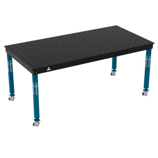 Зварювальний стіл BASIC на колесах 2000x1000 мм, отвори Ø16 мм, сітка 100×100 мм