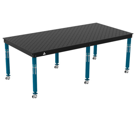 Зварювальний стіл BASIC на колесах 2400x1200 мм, отвори Ø28 мм, сітка діагональна