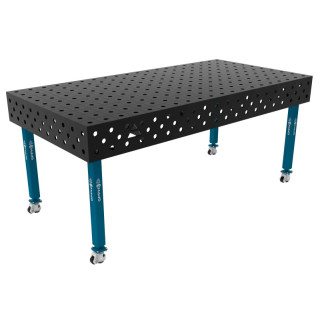 Зварювальний стіл ECO на колесах 2000x1000 мм, отвори Ø28 мм, сітка 100×100 мм