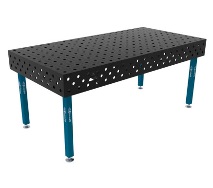 Сварочный стол ECO на опорах 2000×1000 мм, отверстия Ø28 мм, сетка 100×100 мм