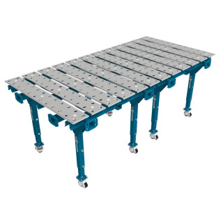 Модульний подвійний зварювальний стіл 2400x1200 mm fi28 mm Сітка 100x100 mm