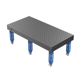 Зварювальний стіл EXPERT на колесах 2400x1200 mm fi28 mm Сітка Діагональна