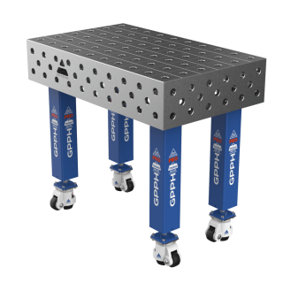 Зварювальний стіл PRO на колесах 1000x600 mm fi28 mm Сітка 100x100 mm