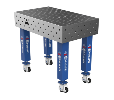 Зварювальний стіл PRO на колесах 1000x600 mm fi16 mm Сітка 100x100 mm