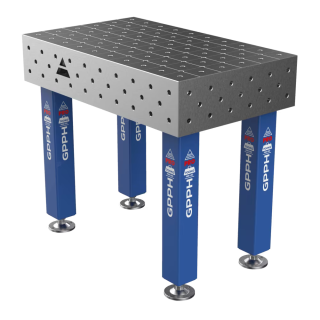 Зварювальний стіл PRO на опорах 1000x600 mm fi16 mm Сітка Діагональна