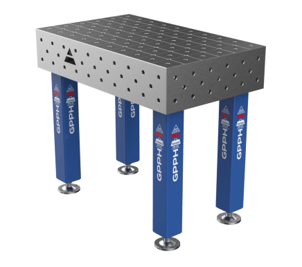 Зварювальний стіл PRO на опорах 1000x600 mm fi16 mm Сітка Діагональна