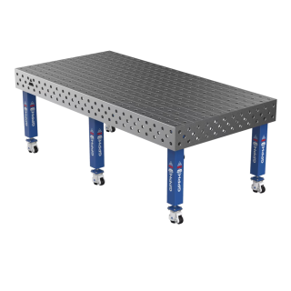 Зварювальний стіл PRO на колесах 2400x1200 mm fi28 mm Сітка 100x100 mm