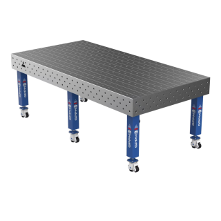 Зварювальний стіл PRO на колесах 2400x1200 mm fi16 mm Сітка 100x100 mm