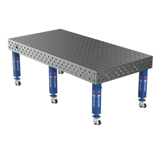 Зварювальний стіл PRO на колесах 2400x1200 mm fi28 mm Сітка Діагональна