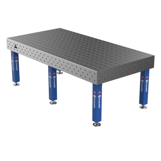 Зварювальний стіл PRO на опорах 2400x1200 mm fi16 mm Сітка Діагональна
