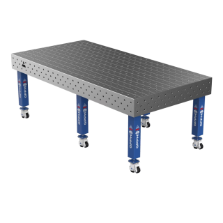 Зварювальний стіл PRO на колесах 2400x1200 mm fi16 mm Сітка Діагональна