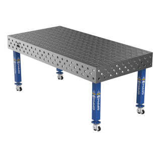 Зварювальний стіл PLUS на колесах 2000x1000 mm fi28 mm Сітка Діагональна