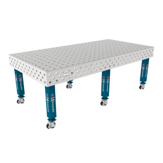 Зварювальний стіл PRO INOX на колесах 2400x1200 mm fi28 mm Сітка 100x100 mm