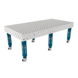 Зварювальний стіл PRO INOX на колесах 2400x1200 mm fi28 mm Сітка Діагональна