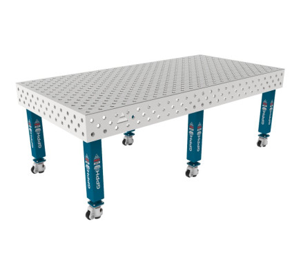 Зварювальний стіл PRO INOX на колесах 2400x1200 mm fi28 mm Сітка Діагональна