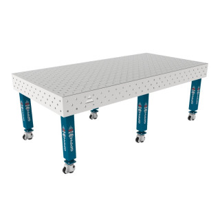 Зварювальний стіл PRO INOX на колесах 2400x1200 mm fi16 mm Сітка Діагональна