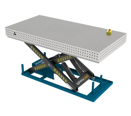 Зварювальний стіл PLUS INOX з гідравлічною системою підйому 2400x1200 mm fi16 mm Сітка 50x50 mm