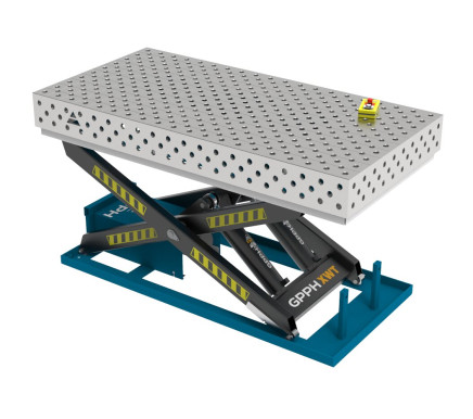 Зварювальний стіл PLUS INOX з гідравлічною системою підйому 2000x1000 mm fi28 mm Сітка Діагональна