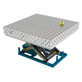 Зварювальний стіл PLUS INOX з гідравлічною системою підйому 1500x1480 mm fi28 mm Сітка 100x100 mm