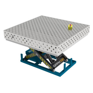 Зварювальний стіл PLUS INOX з гідравлічною системою підйому 1500x1480 mm fi28 mm Сітка Діагональна