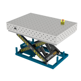 Зварювальний стіл PLUS INOX з гідравлічною системою підйому 1500x1000 mm fi16 mm Сітка 100x100 mm