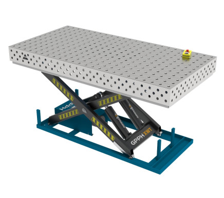Зварювальний стіл PRO INOX з гідравлічною системою підйому 2400x1200 mm fi28 mm Сітка 100x100 mm