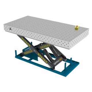 Зварювальний стіл PRO INOX з гідравлічною системою підйому 2400x1200 mm fi16 mm Сітка 100x100 mm