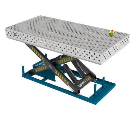 Зварювальний стіл PRO INOX з гідравлічною системою підйому 2400x1200 mm fi16 mm Сітка Діагональна