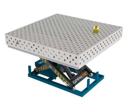 Зварювальний стіл PRO INOX з гідравлічною системою підйому 1500x1480 mm fi28 mm Сітка Діагональна