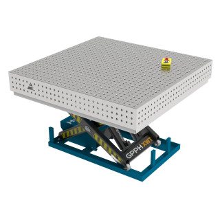 Зварювальний стіл PRO INOX з гідравлічною системою підйому 1500x1480 mm fi16 mm Сітка 50x50 mm