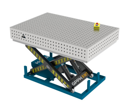 Зварювальний стіл PRO INOX з гідравлічною системою підйому 1500x1000 mm fi16 mm Сітка 50x50 mm