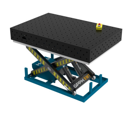 Зварювальний стіл ECO з гідравлічною системою підйому 1500x1000 mm fi16 mm Сітка 100x100 mm
