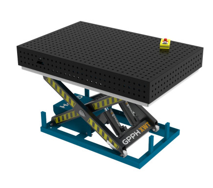 Зварювальний стіл ECO з гідравлічною системою підйому 1500x1000 mm fi16 mm Сітка 50x50 mm