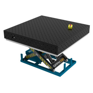 Зварювальний стіл PLUS з гідравлічною системою підйому 1500x1480 mm fi16 mm Сітка Діагональна