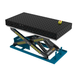 Зварювальний стіл PLUS з гідравлічною системою підйому 2000x1000 mm fi28 mm Сітка 100x100 mm