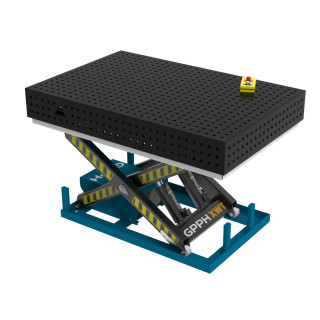 Зварювальний стіл PRO з гідравлічною системою підйому 1500x1000 mm fi16 mm Сітка 50x50 mm