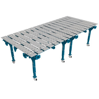 Модульний подвійний зварювальний стіл 3200x1500 mm fi28 mm Сітка 100x100 mm