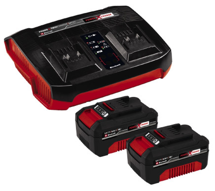 Акумулятори + зарядний пристрій на два акумулятори Einhell 18V 2x4.0Ah Twincharger Kit (4512112)