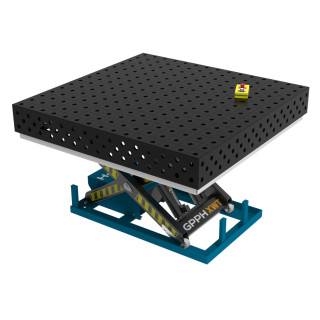 Зварювальний стіл EXPERT з гідравлічною системою підйому 1500x1480 mm fi28 mm Сітка 100x100 mm