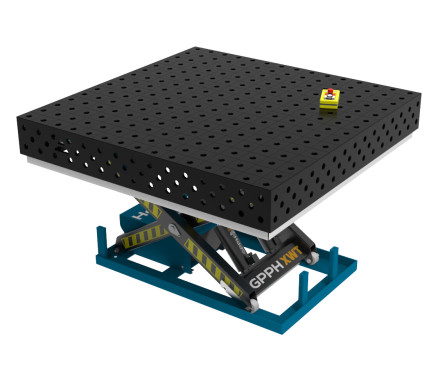 Зварювальний стіл EXPERT з гідравлічною системою підйому 1500x1480 mm fi28 mm Сітка 100x100 mm