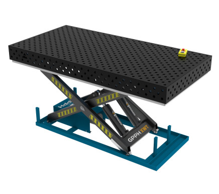 Зварювальний стіл EXPERT з гідравлічною системою підйому 2400x1200 mm fi28 mm Сітка Діагональна