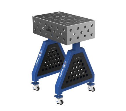 Зварювальна опора TRESTLE EXPERT на колесах 600x400x200 mm fi 28 mm Сітка Діагональна